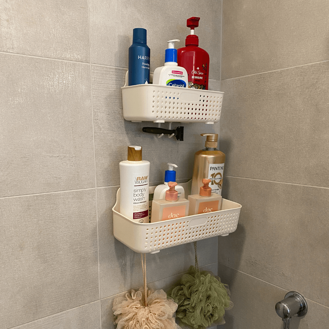 Installed Close View Of BathShelves
