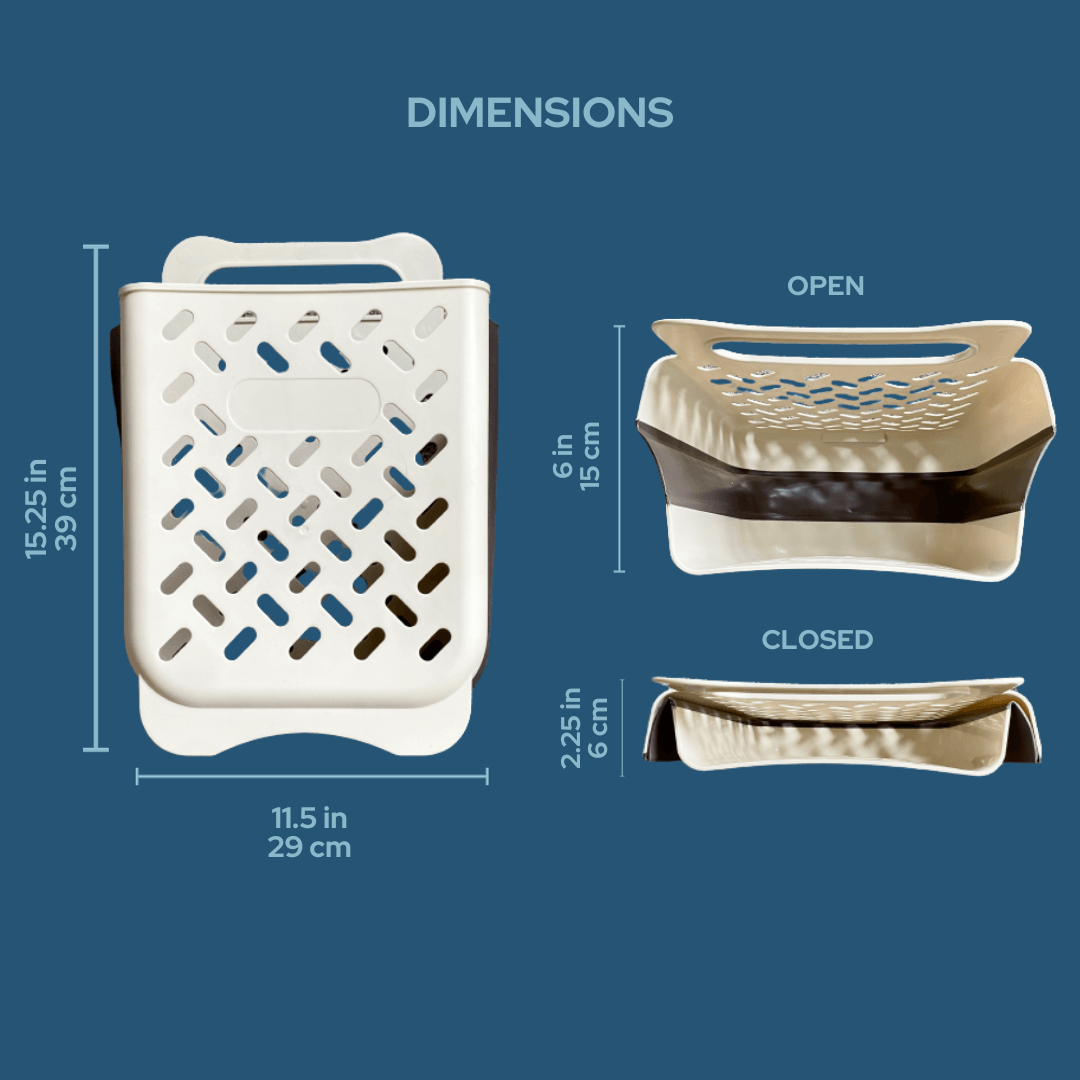 Dimensions Of SplashZen Bath Toy Organizer, 39 CM height, 29 CM width, 15 CM Open, 6 CM When Closed